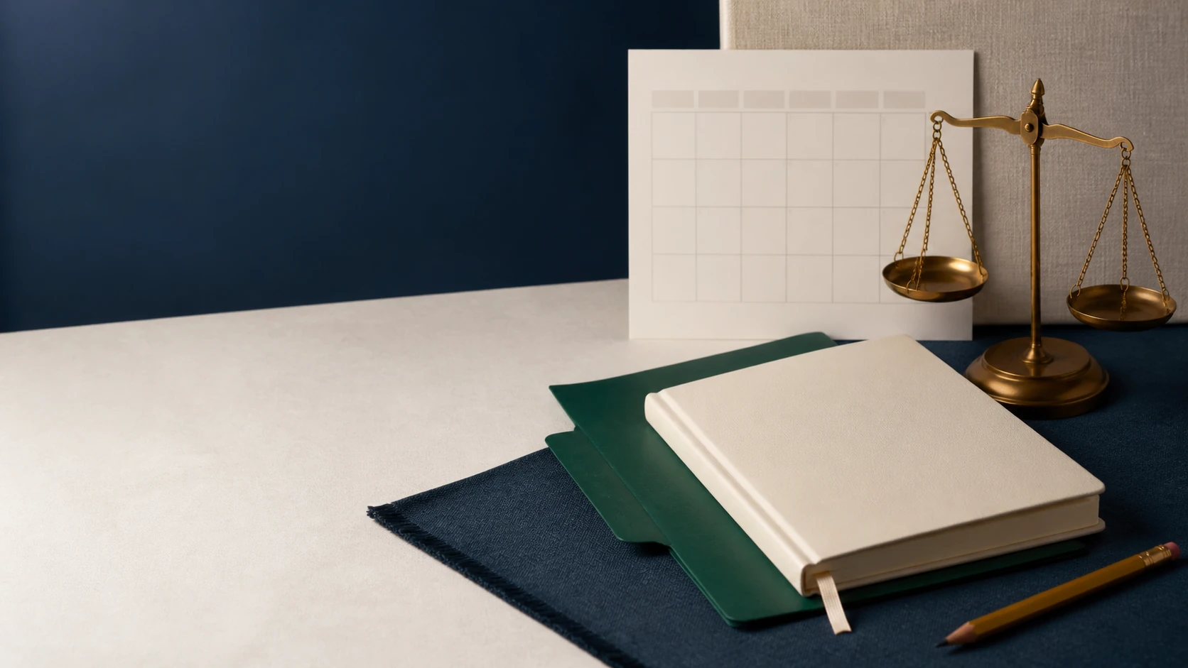 Editorial repayment notebook and balance scale