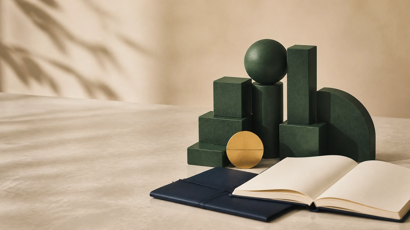 Editorial geometric composition representing long-term investing